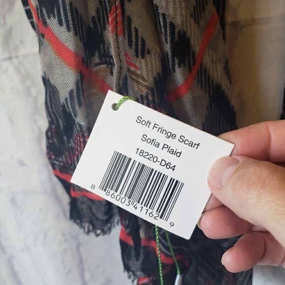 VERA BRADLEY Soft Fringe Sofia Plaid Scarf - Picture 2 of 4